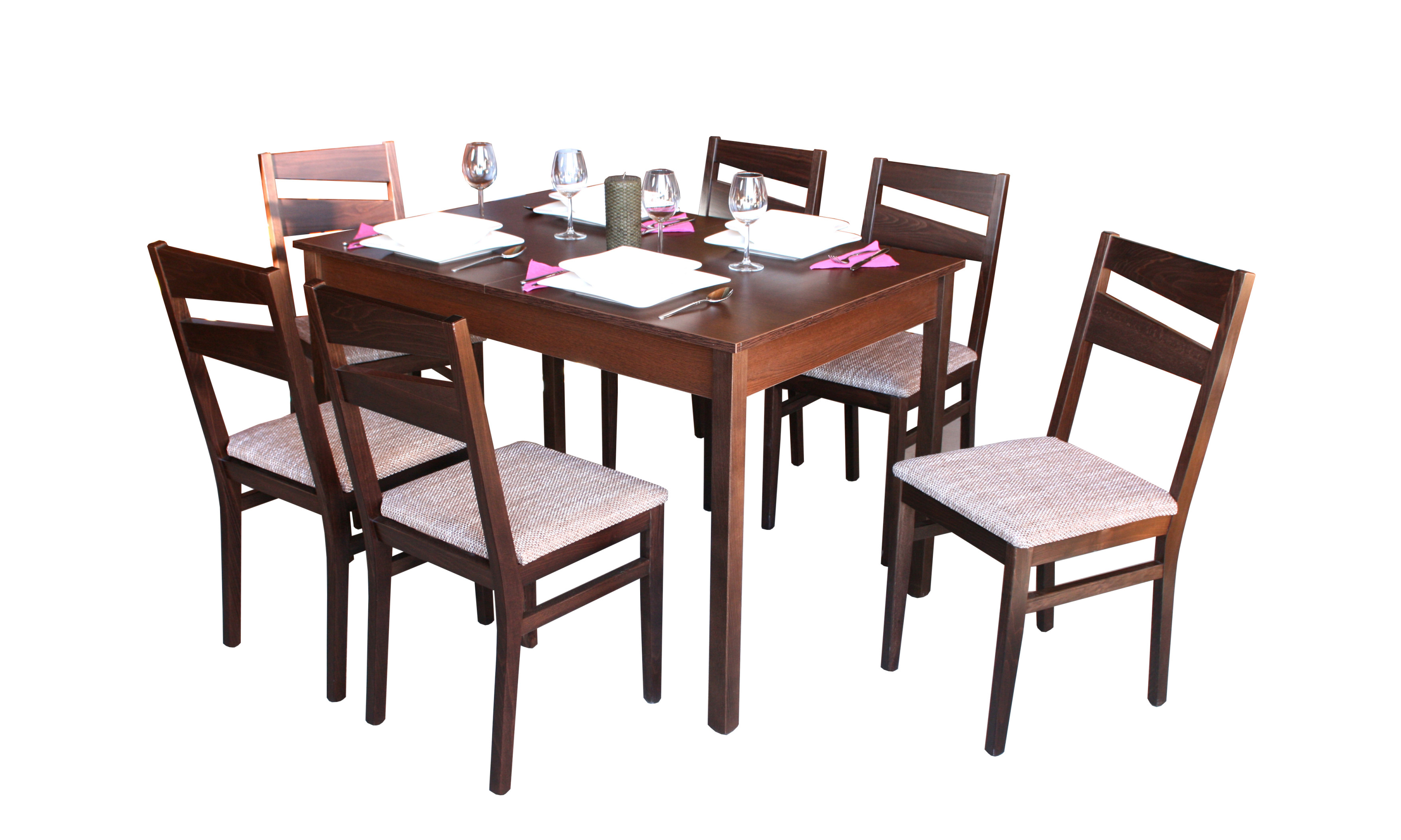 Frenky 6 személyes étkezőgarnitúra Panna asztallal