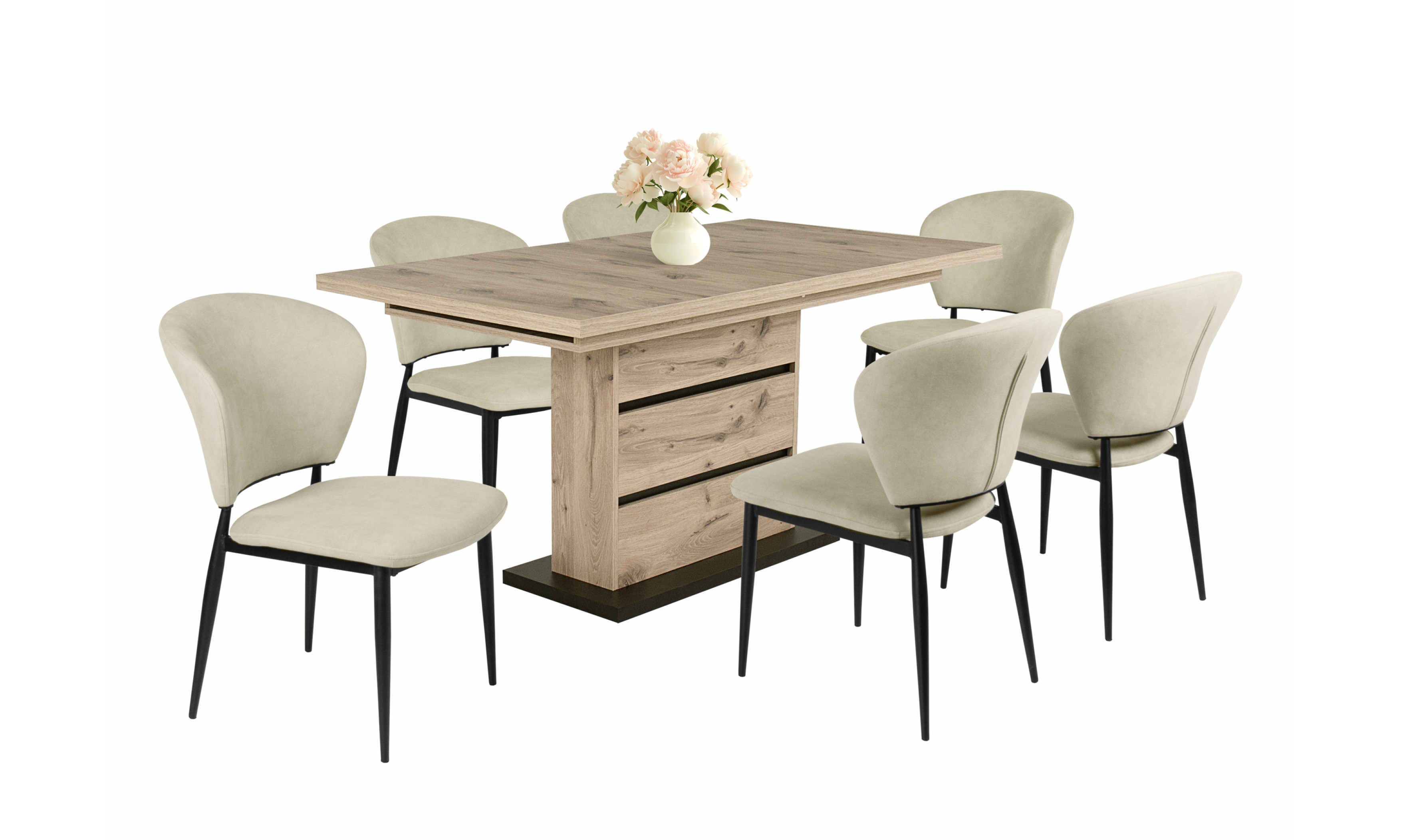 Anett 6 személyes étkezőgarnitúra