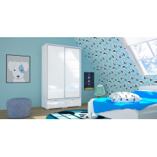 Bond magasfényű tolóajtós gardrób 140