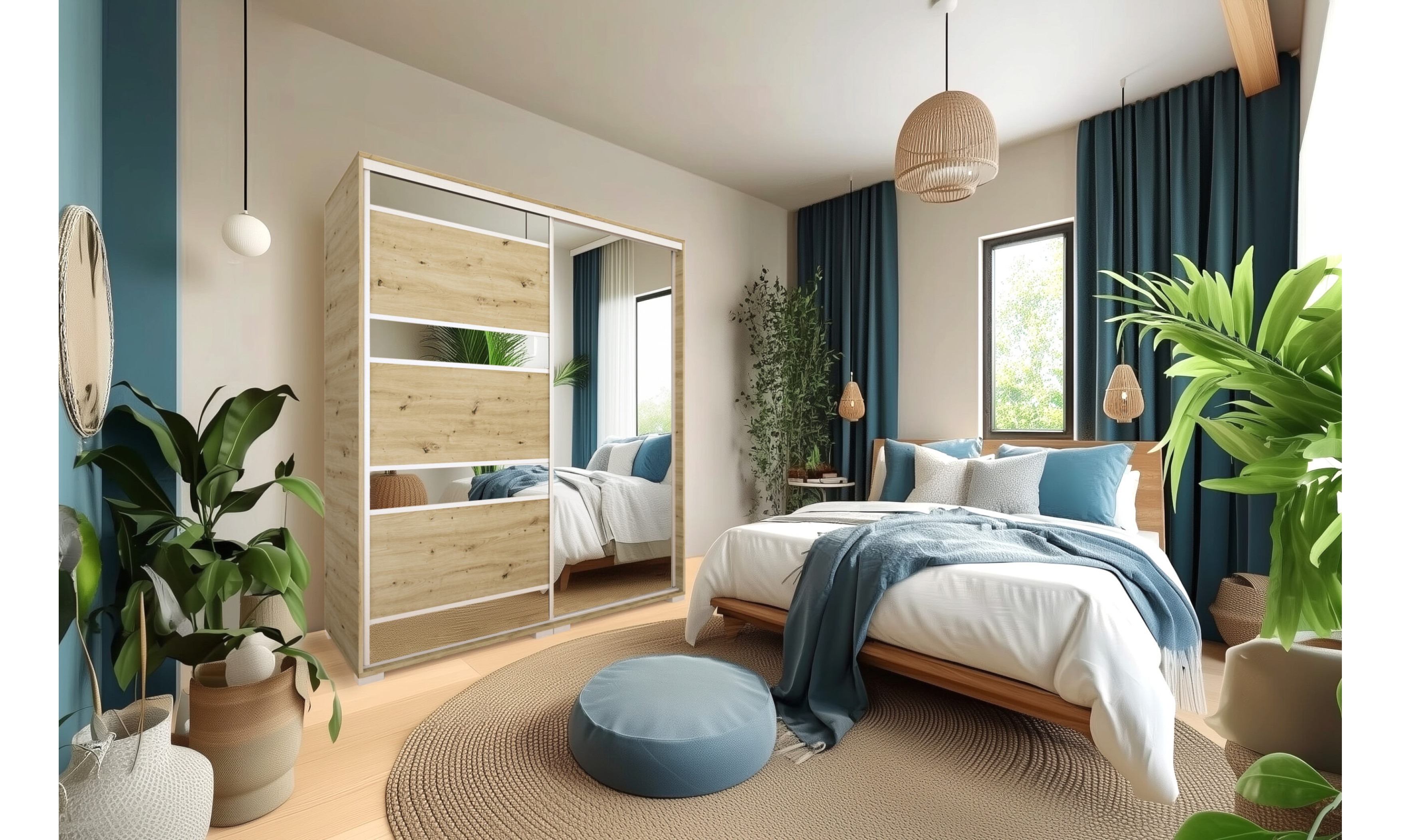 Peking tolóajtós gardrób 180 1 teli tükrös ajtóval Peking tolóajtós gardrób 180 1 teli tükrös ajtóval