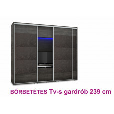 Bőr betétes TV-s tolóajtós gardrób 239
