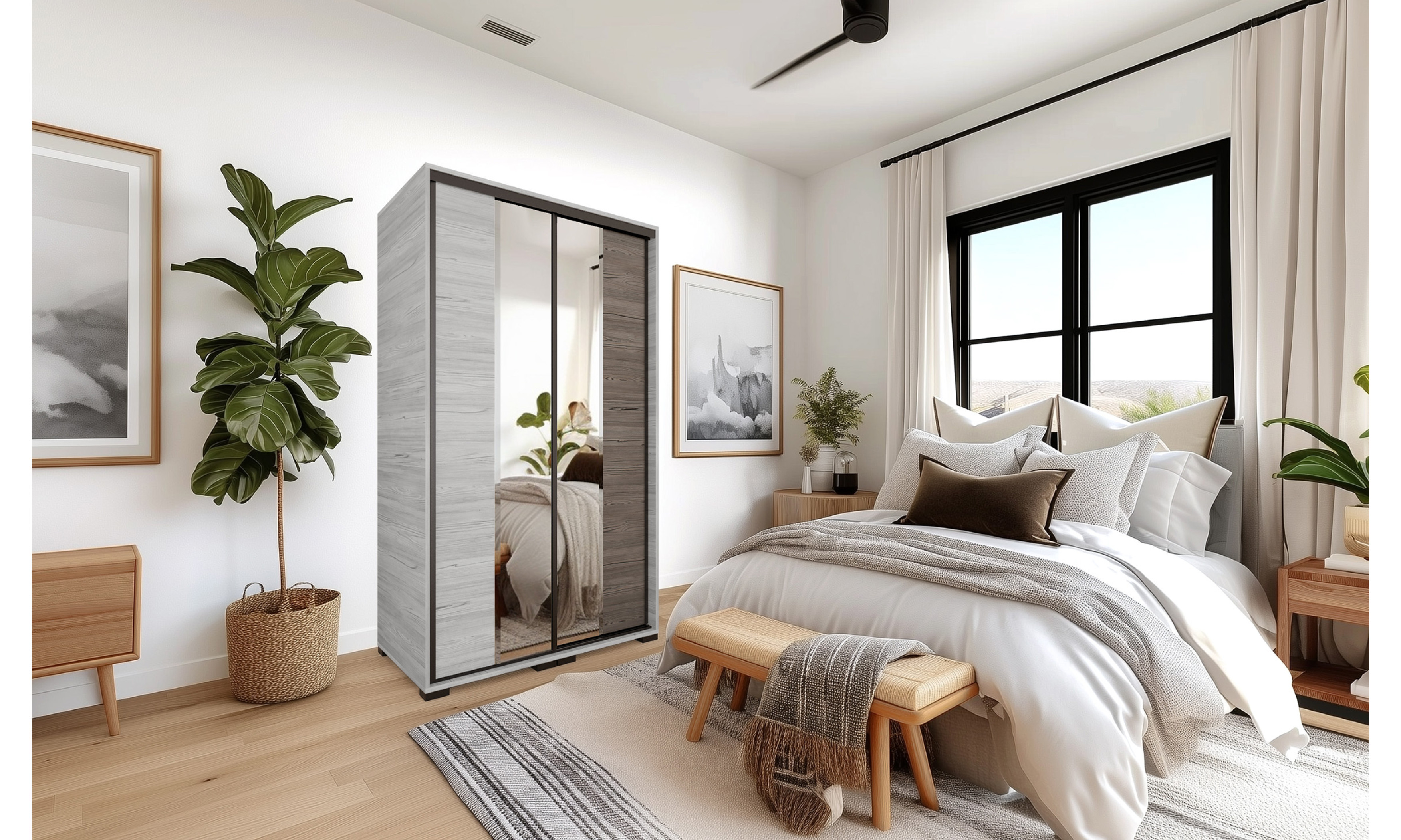 Vigo tolóajtós gardrób 120