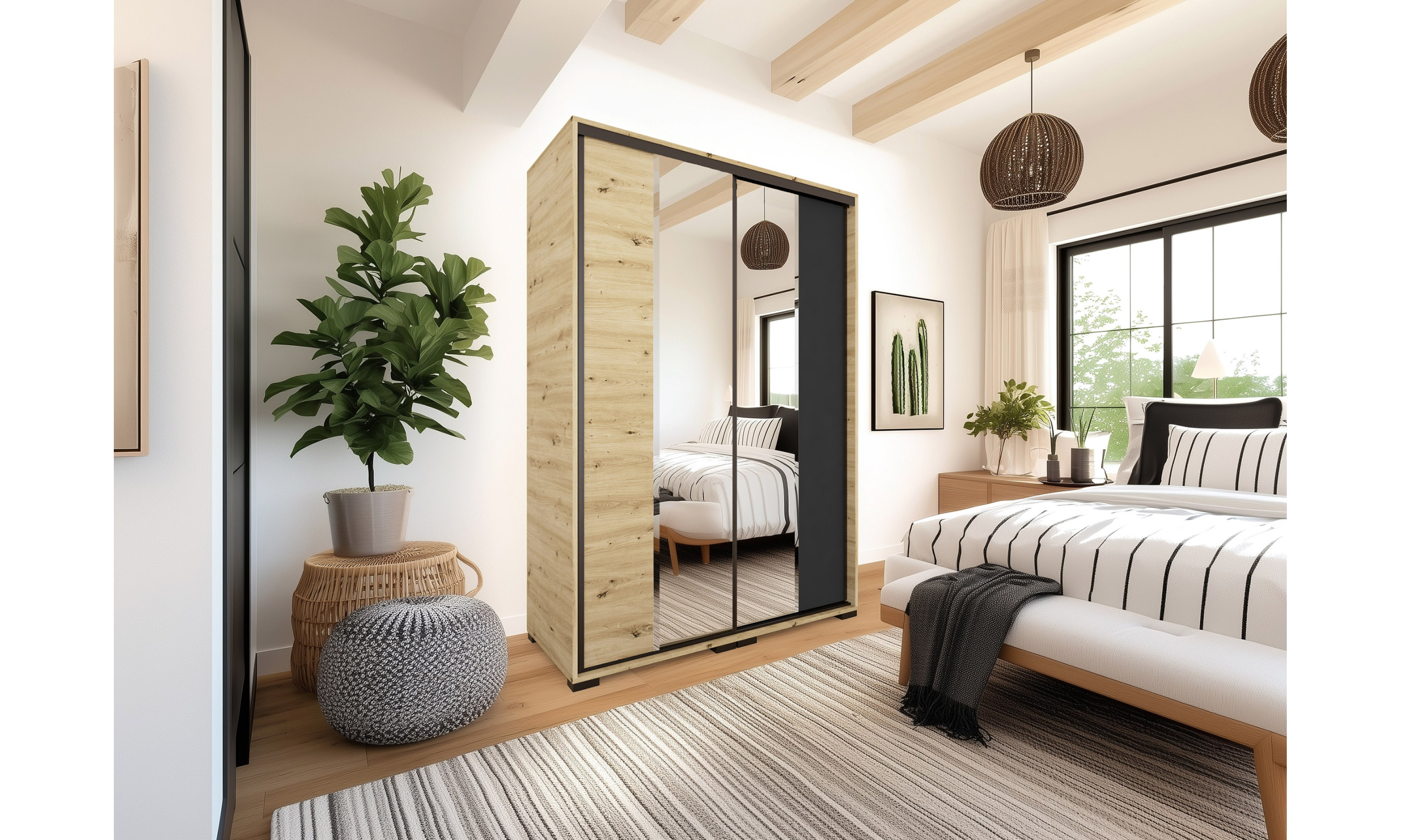 Vigo tolóajtós gardrób 140