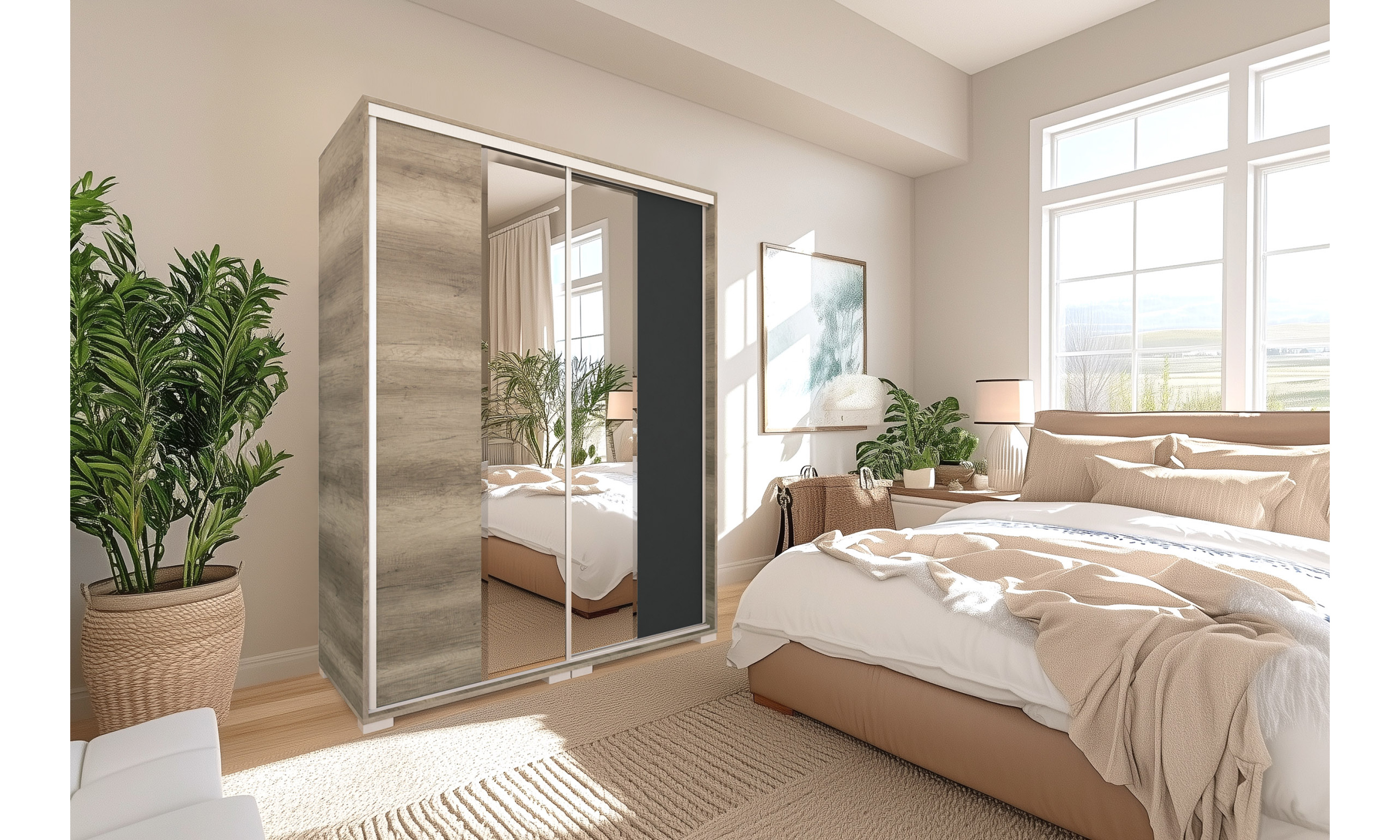 Vigo tolóajtós gardrób 160