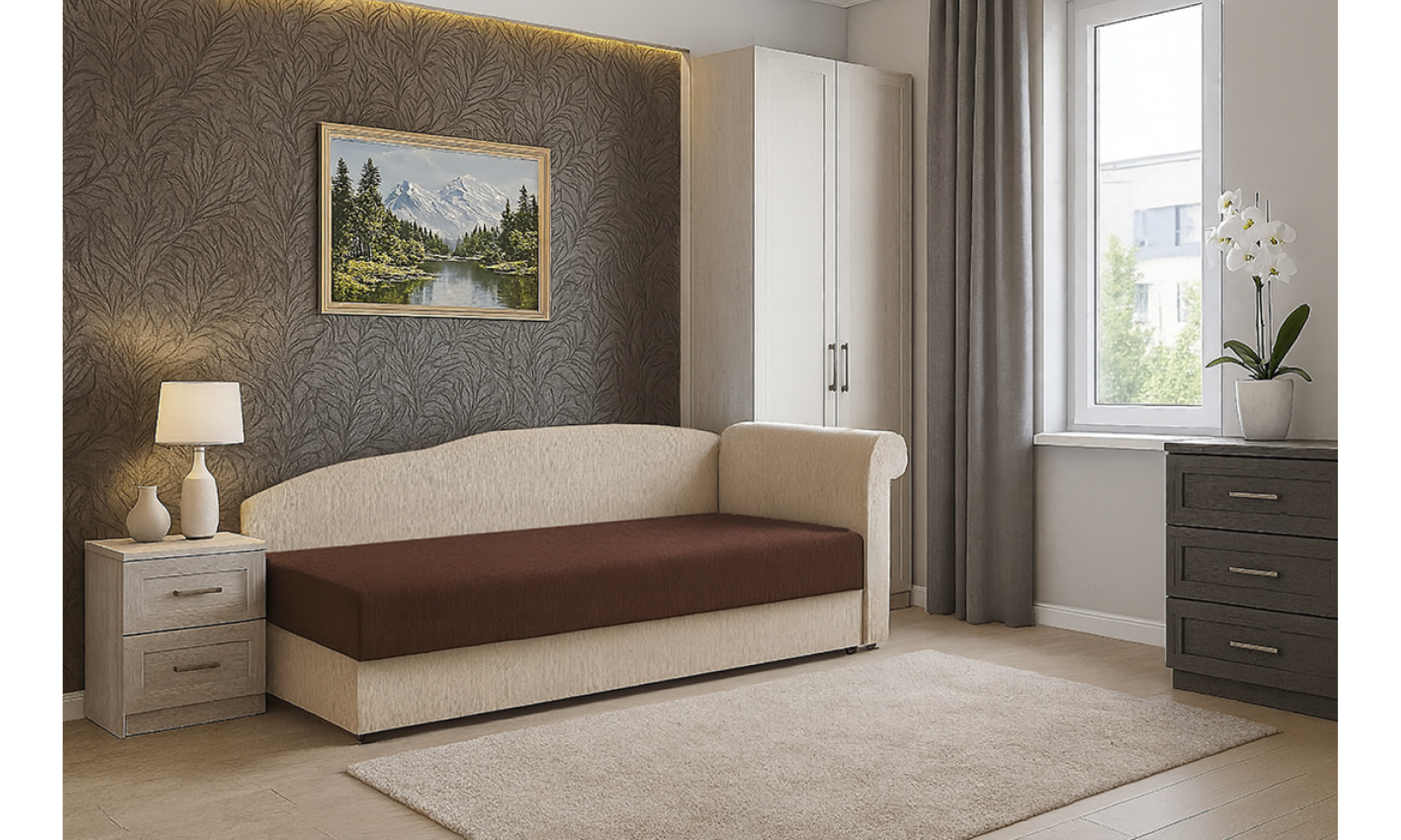 Karfás támlás heverő Karfás támlás heverő