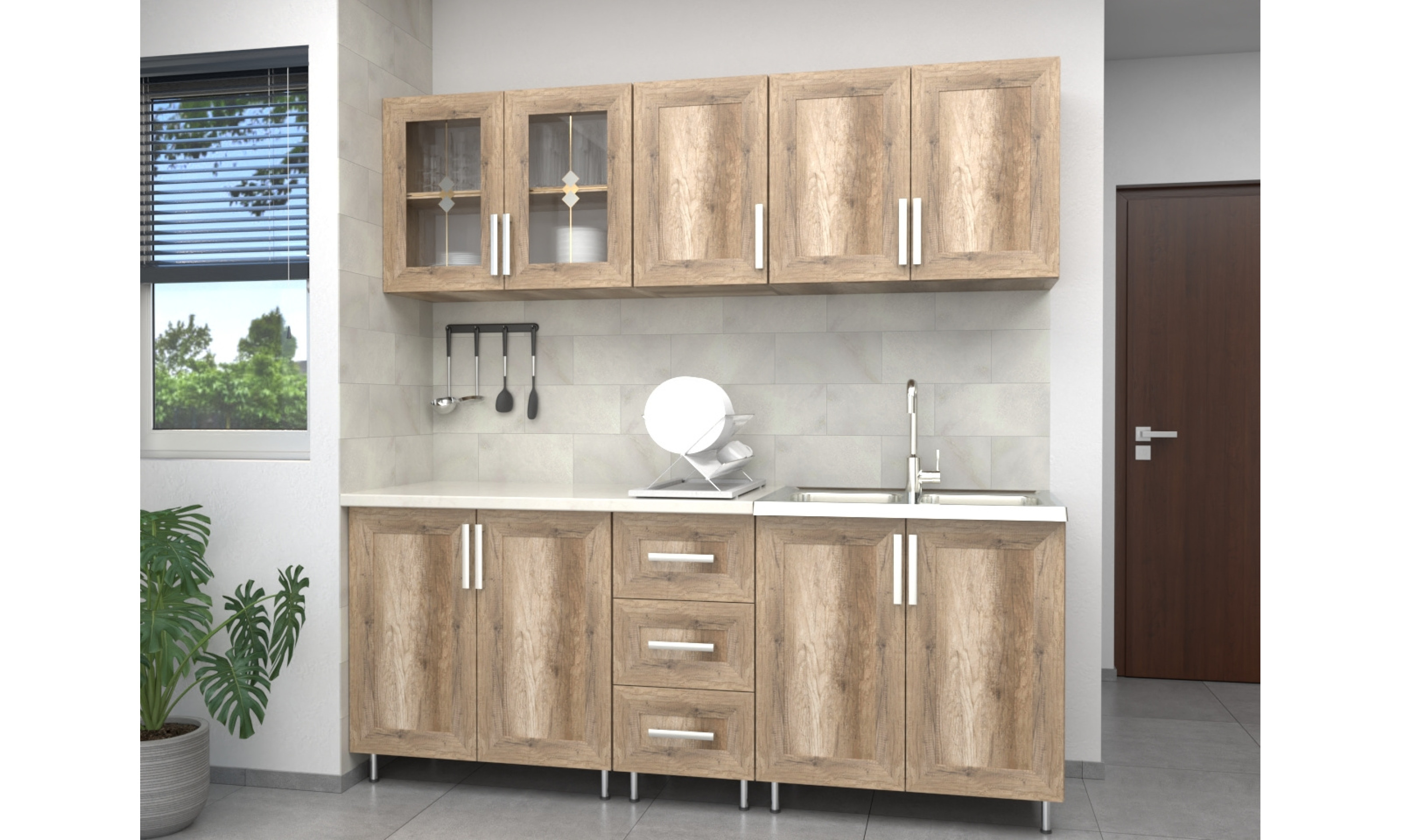 Csilla KL konyhabútor 200/60 lábon álló Csilla KL konyhabútor 200/60 lábon álló