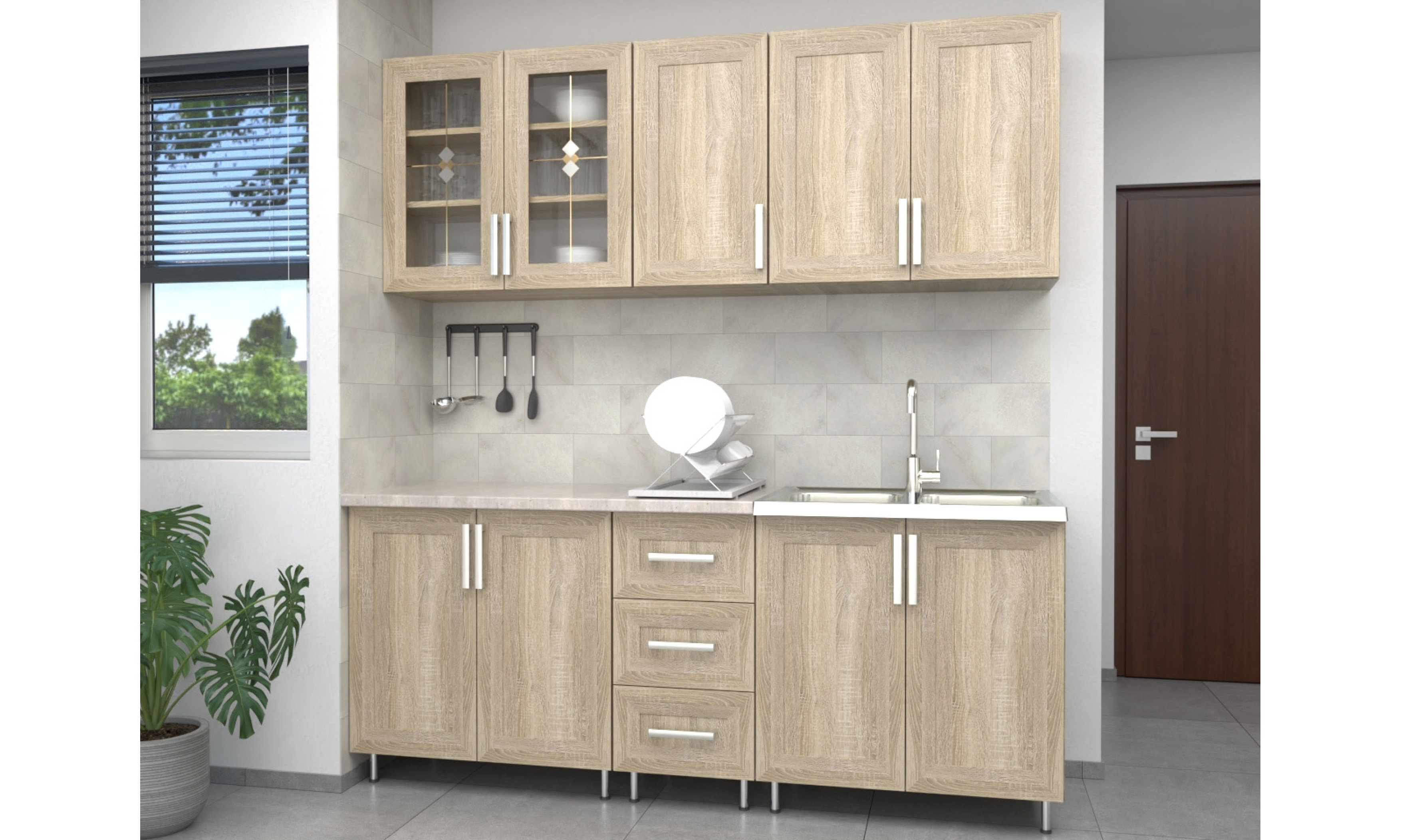 Csilla KL konyhabútor 200/72,5 lábon álló Csilla KL konyhabútor 200/72,5 lábon álló